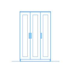Furniture Armoires Wardrobes Ikea Brimnes Three Door Wardrobe Icon Svg Vector, Free Vectors File